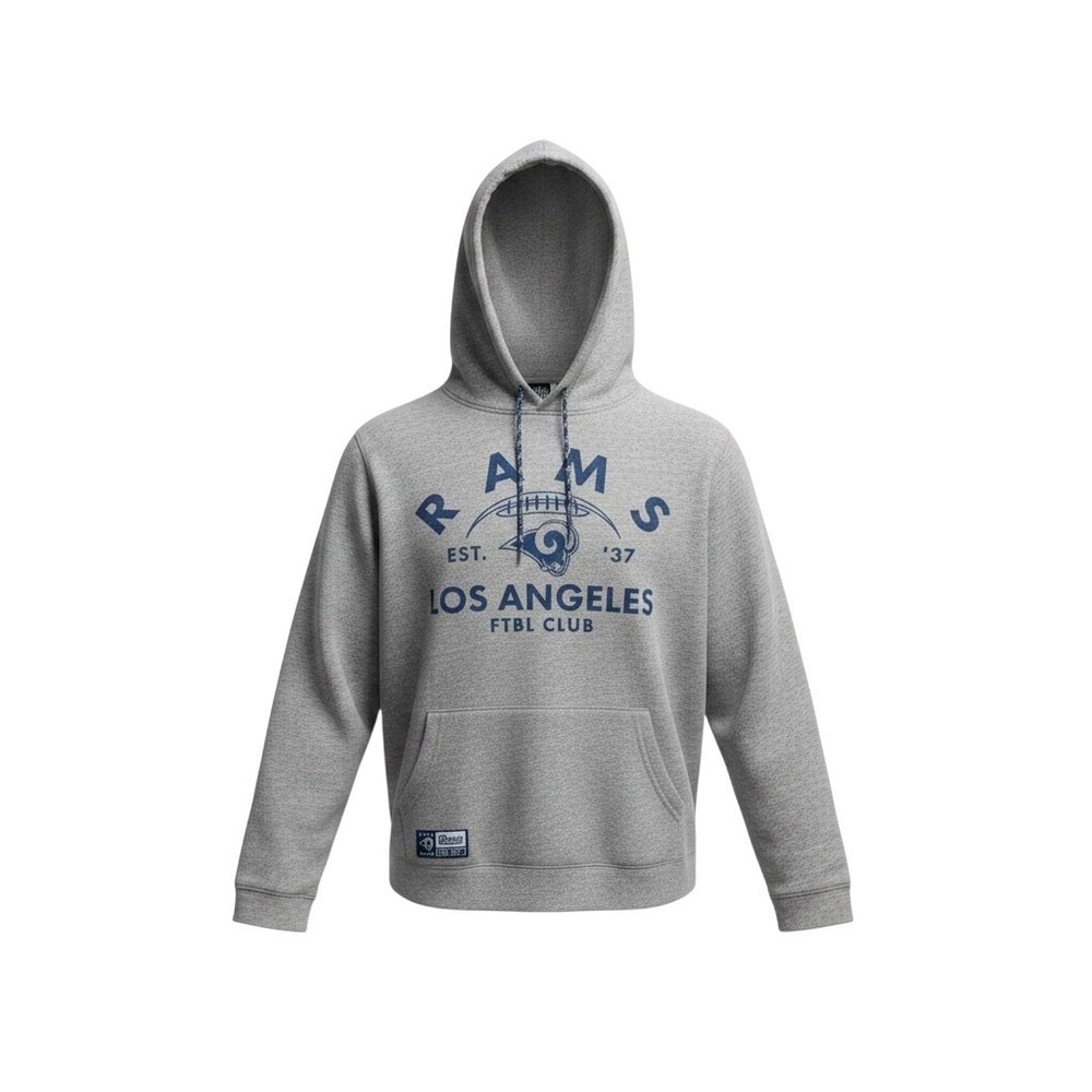 NFL Team Apparel Los Angeles Rams Hoodie‎ Large Gray Pullover Graphic Sweatshirt